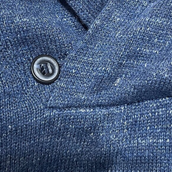 New Jos A. Bank Shawl Collar Button Sweater Men's Blue Maroon XXL Cotton - Picture 7 of 7